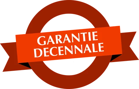 Logo officiel Garantie Décennale — Couverture des ouvrages pendant 10 ans après réception · Alexis Dupuis Énergies, artisan RGE à Abbeville
